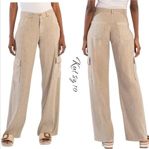 NWT Kut From The Kloth Akia-wide Leg Linen Pants sz 10